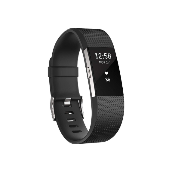 Fitbit Charge 2 - Pulsera de Actividad Física y Ritmo Cardiaco, Unisex, Talla L, Color Negro