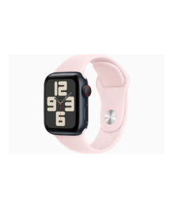 Apple Watch SE 2ª Gen (GPS + Cellular) - Caja de Aluminio en Color Medianoche de 40 mm - Correa Deportiva en Color Rosa