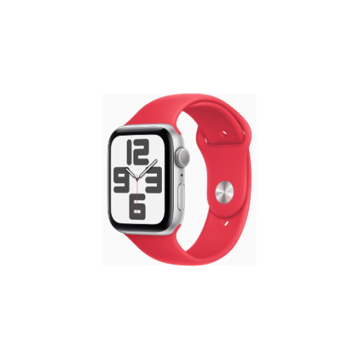 Apple Watch SE (GPS) - Caja de aluminio en plata de 44 mm - Correa deportiva (PRODUCT)RED - Talla SM