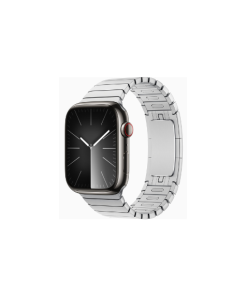 Apple Watch Series 9 [GPS + Cellular] Smartwatch con Caja de Acero en Grafito de 45 mm y Correa de acero inoxidable con eslabones en Plata