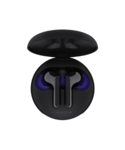 LG TONE Free FN6 - Auriculares True Wireless, Autolimpieza UVnano, Tecnología Meridian Sound, Doble Micrófono para Llamadas en la Oficina, Base de Carga Inalámbrica y Carga Rápida, Color Negro