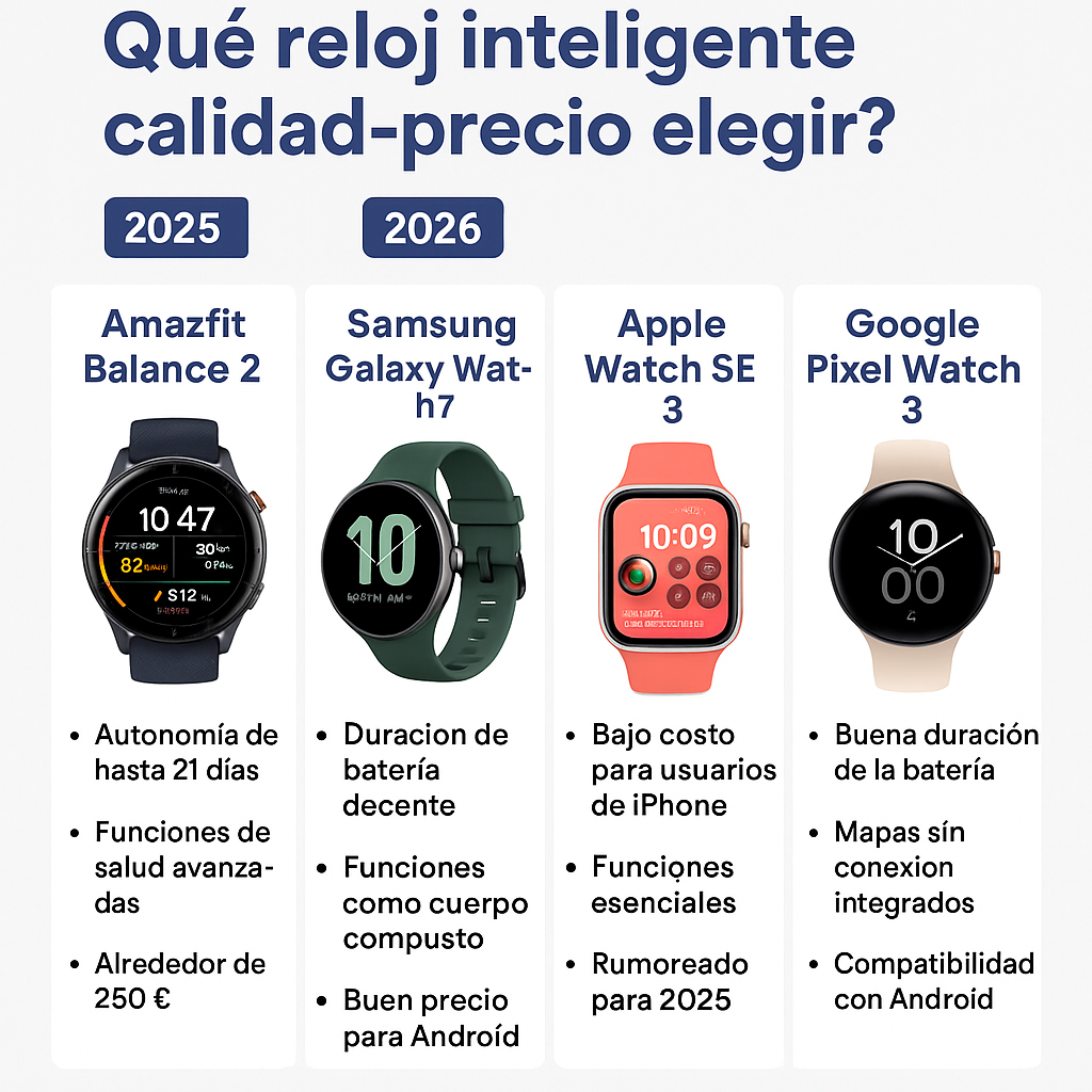qué smartwatch elegir 2025 y 2026