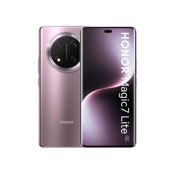HONOR Magic7 Lite 5G Smartphone 8GB 256GB, Pantalla Curva AMOLED de 6,78" 120Hz, Cámara de 108MP, Android 14, Dual Sim, Google Play, NFC, Lila