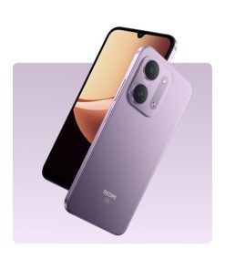 Xiaomi Redmi 17C 5G morado, vista trasera con la doble cámara y frontal