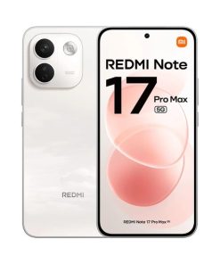 Xiaomi Redmi Note 17 Pro Max color Cloud Blush, vista trasera blanca nacarada y frontal