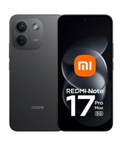 Xiaomi Redmi Note 17 Pro Max negro, vista trasera con la doble cámara y frontal
